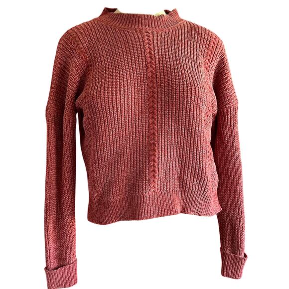 Womens Sweater Size Medium Light Burgundy Autumn Outdoors Fall Winter - Picture 1 of 8